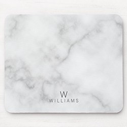 What To Get Your Friend For Her Birthday White Marble Mousepad