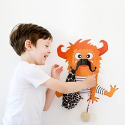 Gifts For 2 Year Old Boys Mustache Monster Decal Hanger