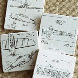 Best Gifts For A Pilot Vintage Airplane Coasters