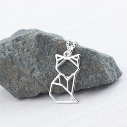 Gifts For Artists Origami Fox Necklace