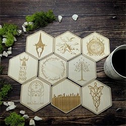 Long Distance Relationship Gifts LOTR Coasters