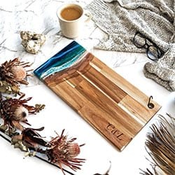 Long Distance Relationship Gifts Resin Chopping Board