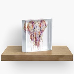 Elephant Gift Ideas Acrylic Block