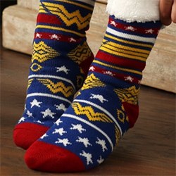 Gifts For College Girls Wonder Woman Cozy Slipper Socks