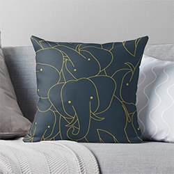 Gifts With Elephants Throw Pillow