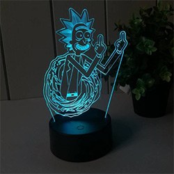 Rick And Morty Gifts 3D Lamp