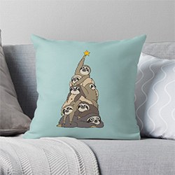 Sloth Gifts Throw Pillow