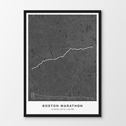 Gift Ideas For Runners Personalized Marathon Map