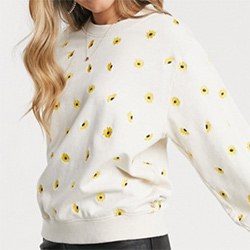 Sunflower Gift Embroidered Sweater