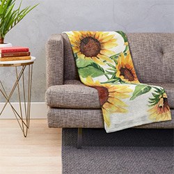 Sunflower Home Decor Throw Blanker