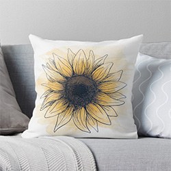Sunflower Home Decor Throw Pillow