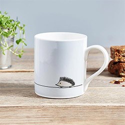 Adorable Hedgehog Presents Coffee Mug