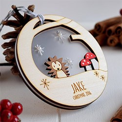 Cool Hedgehog Gifts Christmas Bauble