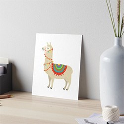 Fun Gifts For Llama Lovers Art Board Print