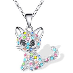 Cat Pendant Colorful Kitty