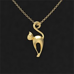 Cool Kitten Pendant Arched Back