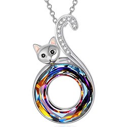 Cool Kitten Pendant Rainbow Twirl
