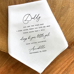 Personalized Father Of The Bride Gift Ideas Handkerchief