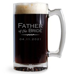 Sentimental Father Of The Bride Presents Beer Glass