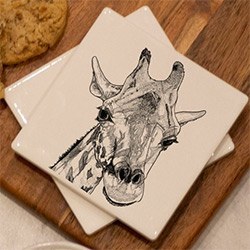 Cool Giraffe Themed Gifts Coasters
