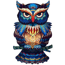 Decorative Mandala Wise Owl Engraved Acrylic Mirror 