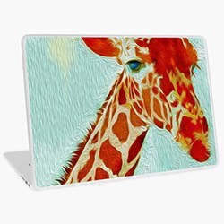 Fun Giraffe Gift Ideas Laptop Skin