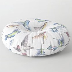 Amazing Hummingbird Gift Ideas Floor Pillow
