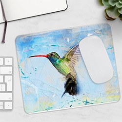 Beautiful Hummingbird Presents Mouse Pad