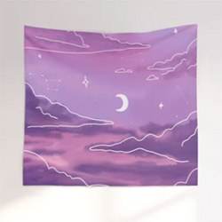 Cool Purple Gifts Wall Tapestry