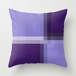 Graceful Purple Presents Throw Pillow