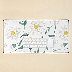 Daisy Flower Gifts Desk Mat