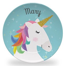 Unicorn Themed Gifts Personalized Plate